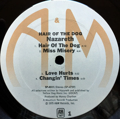 Nazareth (2) : Hair Of The Dog (LP, Album, Ter)