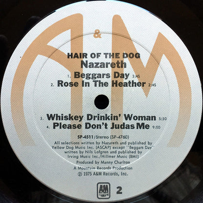 Nazareth (2) : Hair Of The Dog (LP, Album, Ter)