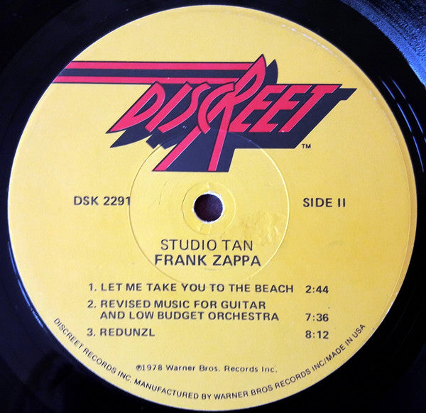 Frank Zappa : Studio Tan (LP, Album, Cap)