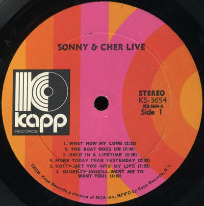 Sonny & Cher : Sonny & Cher Live (LP, Gat)