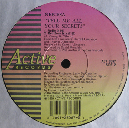 Nerissa : Tell Me All Your Secrets (12", Single)