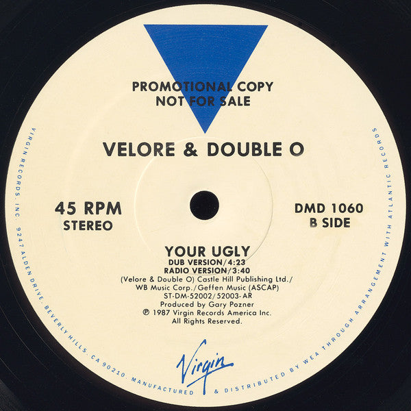 Velore & Double-O : Your Ugly (12", Promo)