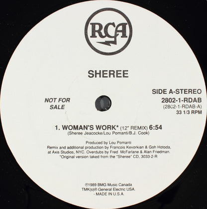 Sheree Jeacocke : Woman's Work (12", Promo)