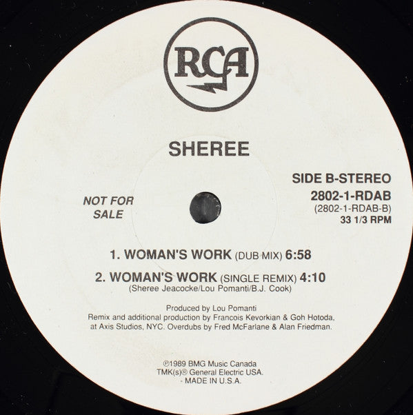 Sheree Jeacocke : Woman's Work (12", Promo)