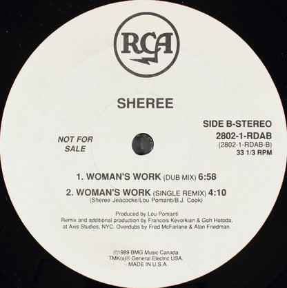 Sheree Jeacocke : Woman's Work (12", Promo)