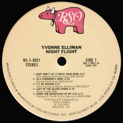 Yvonne Elliman : Night Flight (LP, Album, San)