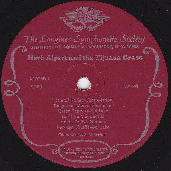 Herb Alpert & The Tijuana Brass, Baja Marimba Band : A Treasury Of The Award-Winning Herb Alpert And The Tijuana Brass Plus Selections From The Baja Marimba Band (5xLP, Comp, Mono)