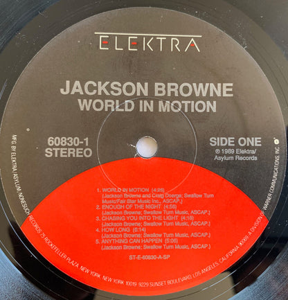 Jackson Browne : World In Motion (LP, Album)