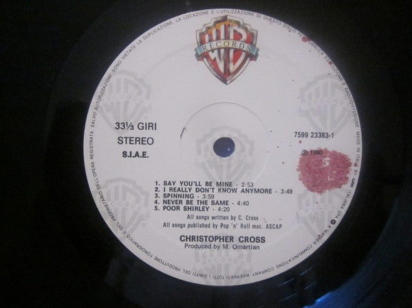 Christopher Cross : Christopher Cross (LP, Album, RE)