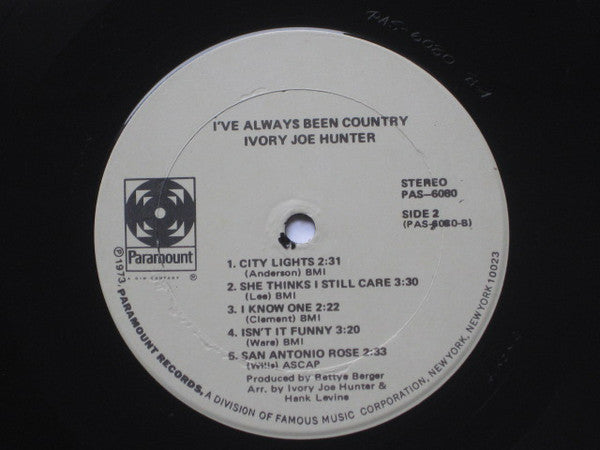Ivory Joe Hunter : I've Always Been Country (LP, Album, Son)