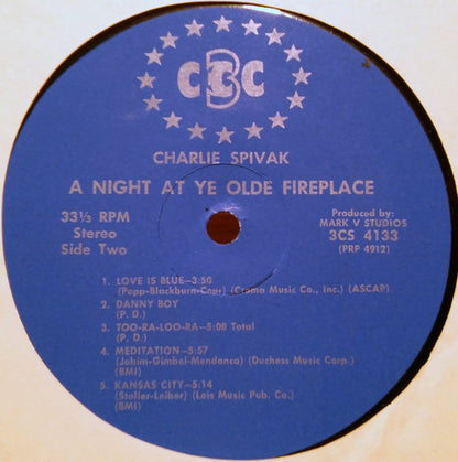 Charlie Spivak : A Night At Ye Olde Fireplace (LP, Album)