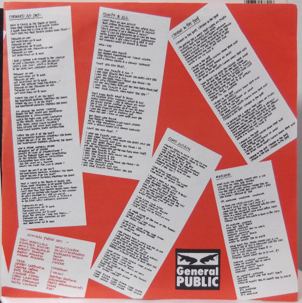 General Public : Hand To Mouth (LP, Album, Pin)
