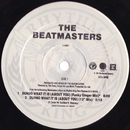 The Beatmasters : Dunno What It Is (About You) (12", Maxi)