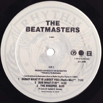 The Beatmasters : Dunno What It Is (About You) (12", Maxi)