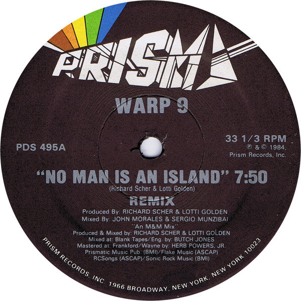 Warp 9 : No Man Is An Island (Remix) (12")