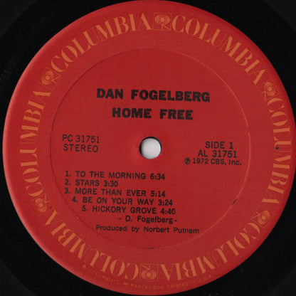 Dan Fogelberg : Home Free (LP, RE, Ter)