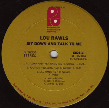 Lou Rawls : Sit Down And Talk To Me (LP, Album, Pit)