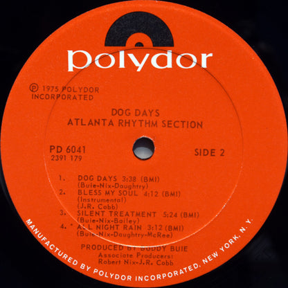 Atlanta Rhythm Section : Dog Days (LP, Album, PRC)