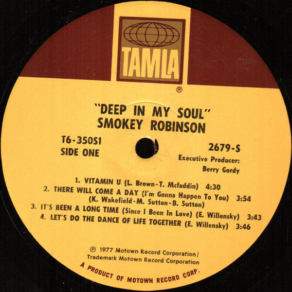 Smokey Robinson : Deep In My Soul (LP, Album)