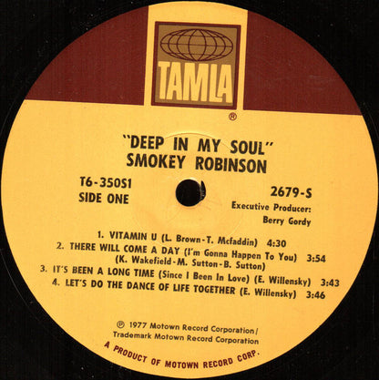 Smokey Robinson : Deep In My Soul (LP, Album)
