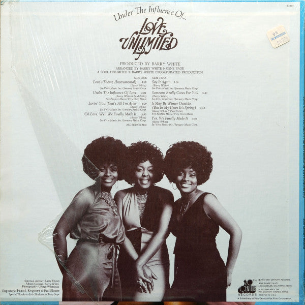 Love Unlimited : Under The Influence Of Love Unlimited (LP, Album, San)