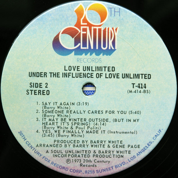 Love Unlimited : Under The Influence Of Love Unlimited (LP, Album, San)