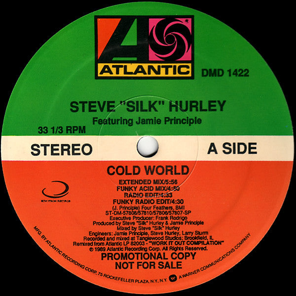 Steve "Silk" Hurley Featuring Jamie Principle : Cold World (12", Promo)
