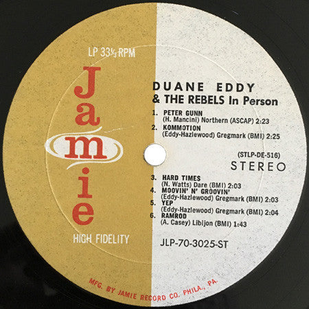 Duane Eddy And The Rebels : In Person (LP, Album)