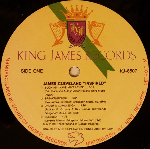 Rev. James Cleveland : Inspired (LP, Album)