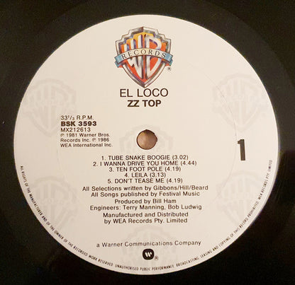 ZZ Top : El Loco (LP, Album, RE)