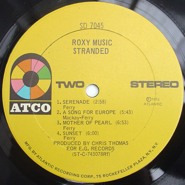 Roxy Music : Stranded (LP, Album, RI )
