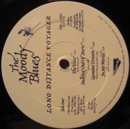 The Moody Blues : Long Distance Voyager (LP, Album, Pre)