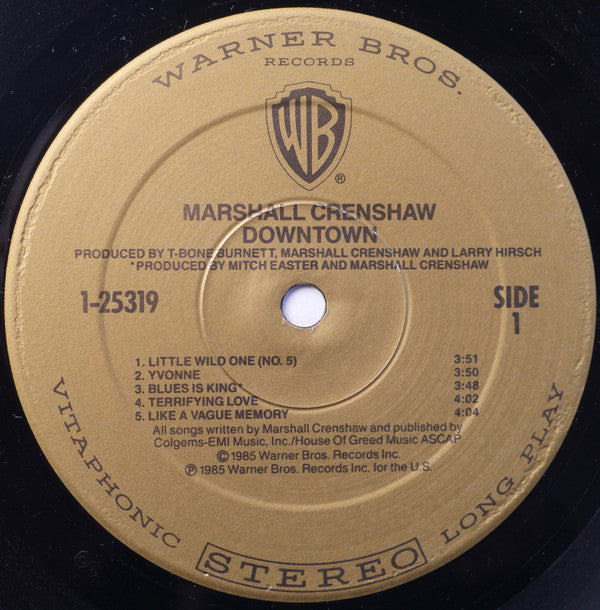 Marshall Crenshaw : Downtown (LP, Album, RP, SRC)