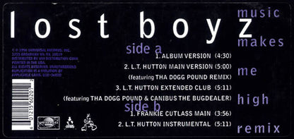 Lost Boyz : Music Makes Me High (Remix) (12")