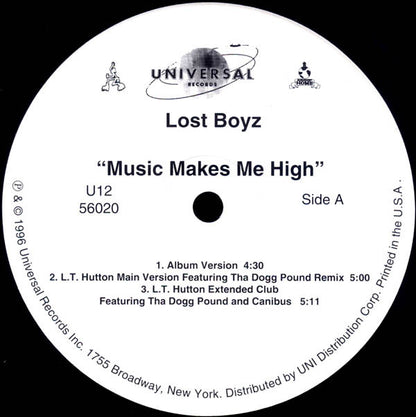 Lost Boyz : Music Makes Me High (Remix) (12")