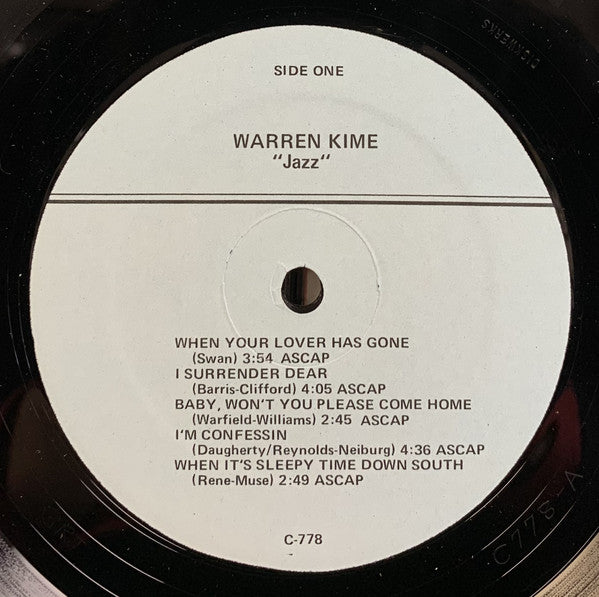 Warren Kime : Jazz (LP, Album)