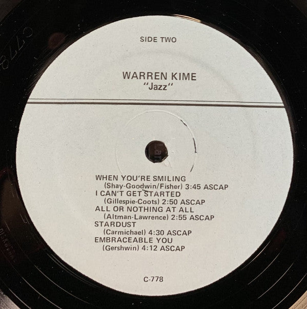 Warren Kime : Jazz (LP, Album)
