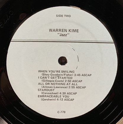 Warren Kime : Jazz (LP, Album)