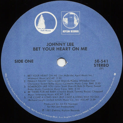 Johnny Lee (3) : Bet Your Heart On Me (LP, Album)