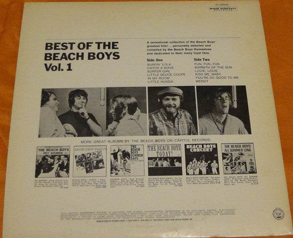 The Beach Boys : Best Of The Beach Boys - Vol. 1 (LP, Comp, Club, RE, San)
