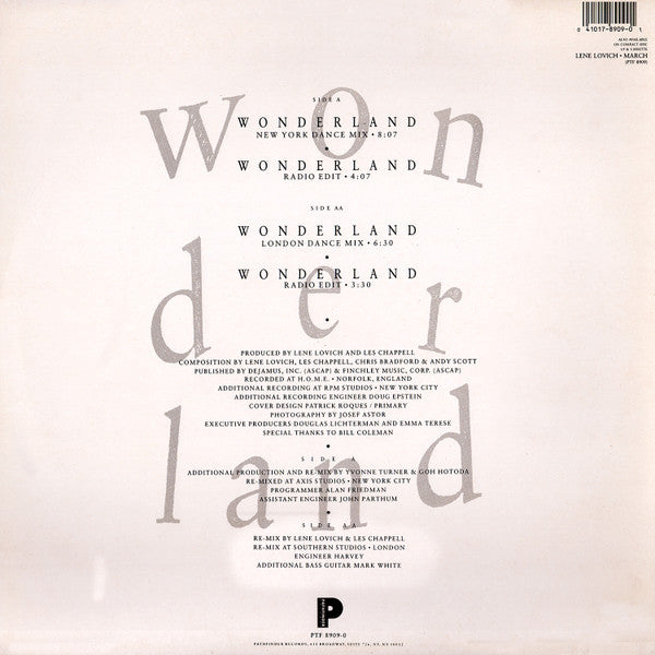 Lene Lovich : Wonderland (12")