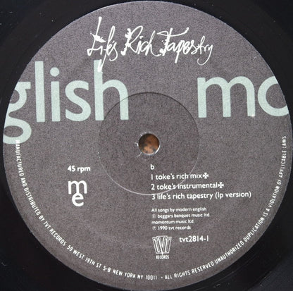 Modern English : Life's Rich Tapestry (12")