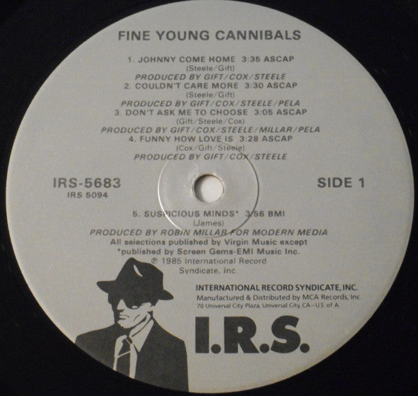 Fine Young Cannibals : Fine Young Cannibals (LP, Album, Glo)