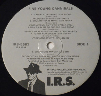 Fine Young Cannibals : Fine Young Cannibals (LP, Album, Glo)