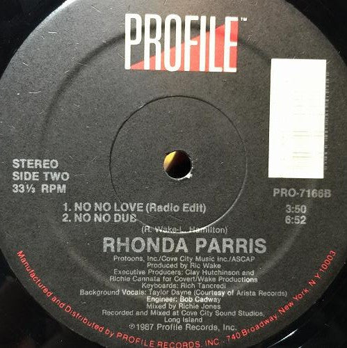 Rhonda Parris : No No Love (12")