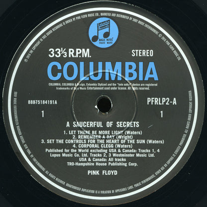 Pink Floyd : A Saucerful Of Secrets (LP, Album, RE, RM, 180)