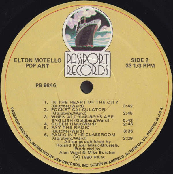 Elton Motello : Pop Art (LP, Album)