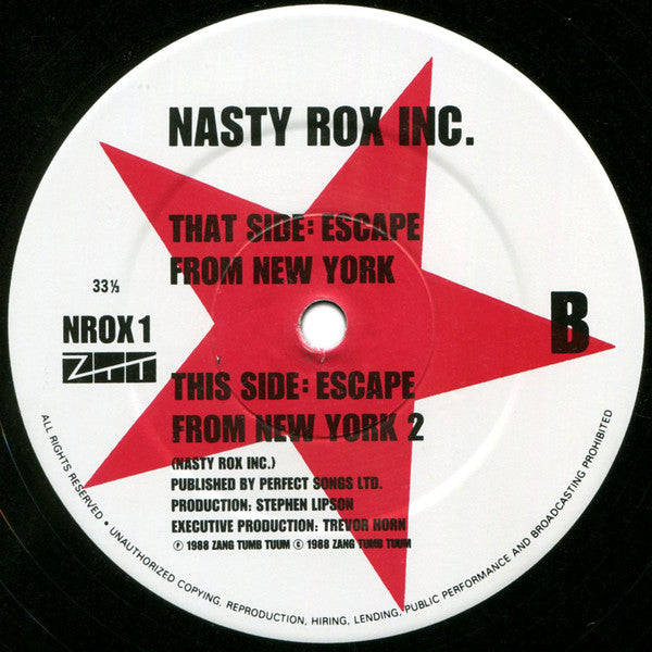 Nasty Rox Inc. : Escape From New York (12", Single)