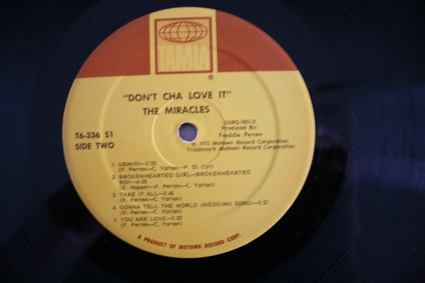 The Miracles : Don't Cha Love It (LP, Album)