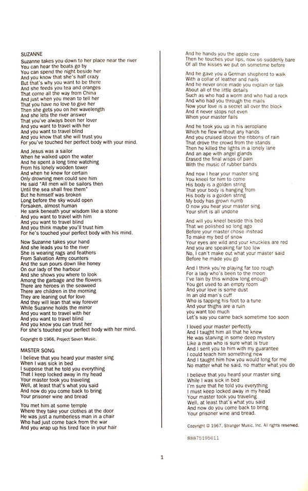 Leonard Cohen : Songs Of Leonard Cohen (LP, Album, RE, 180)